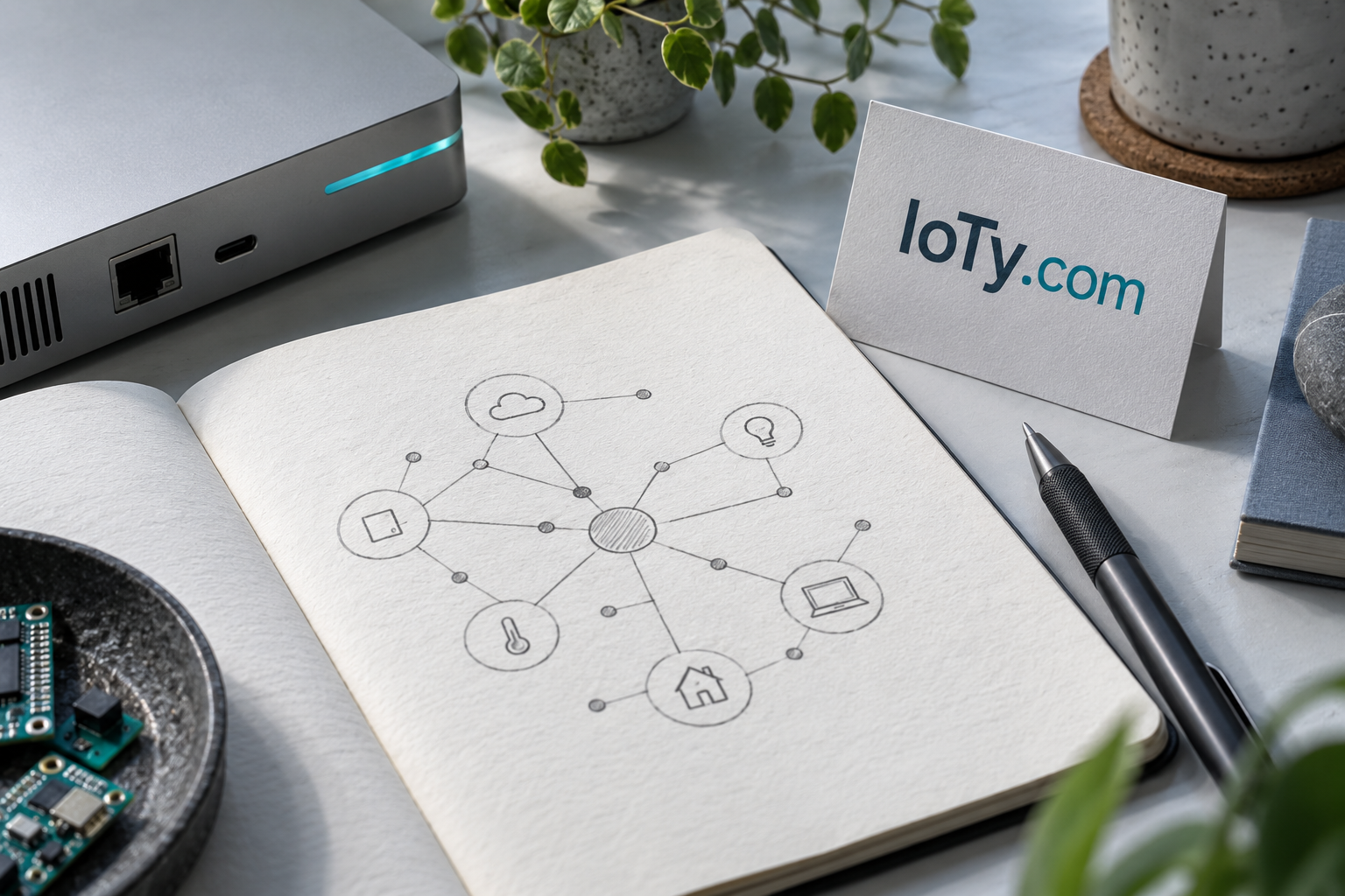 A close study of an IoTy.com connected device and its packaging